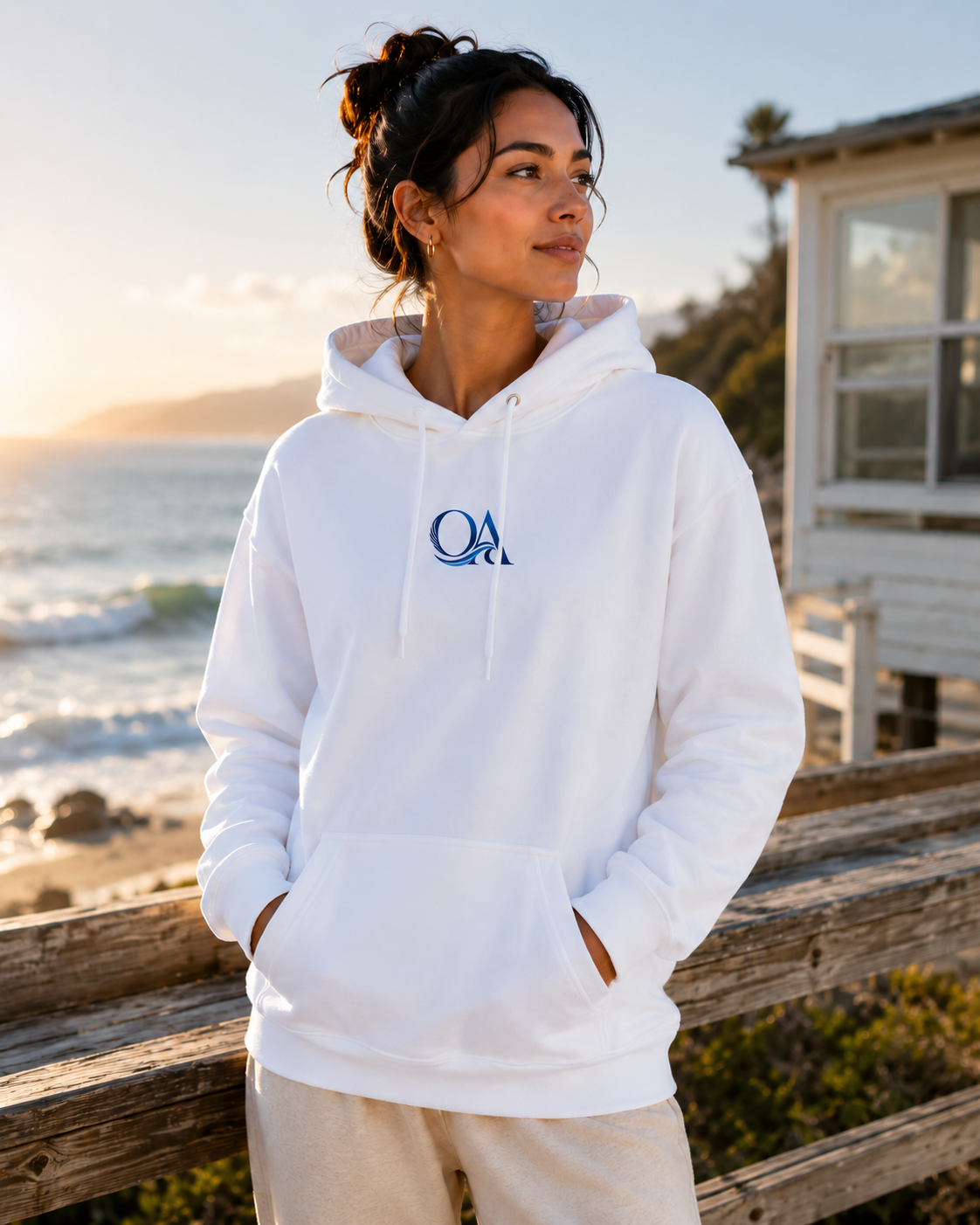 Sweat à capuche Signature Ocean Heart